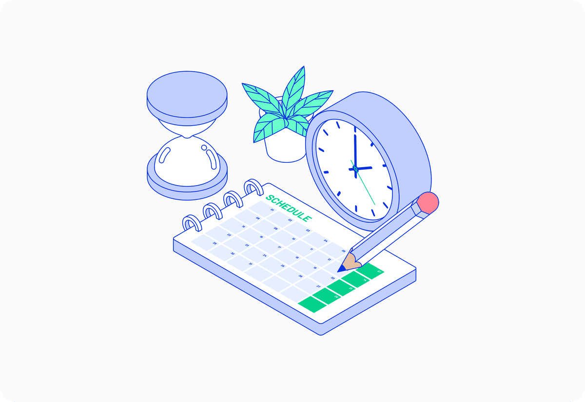 Custom training schedule illustration