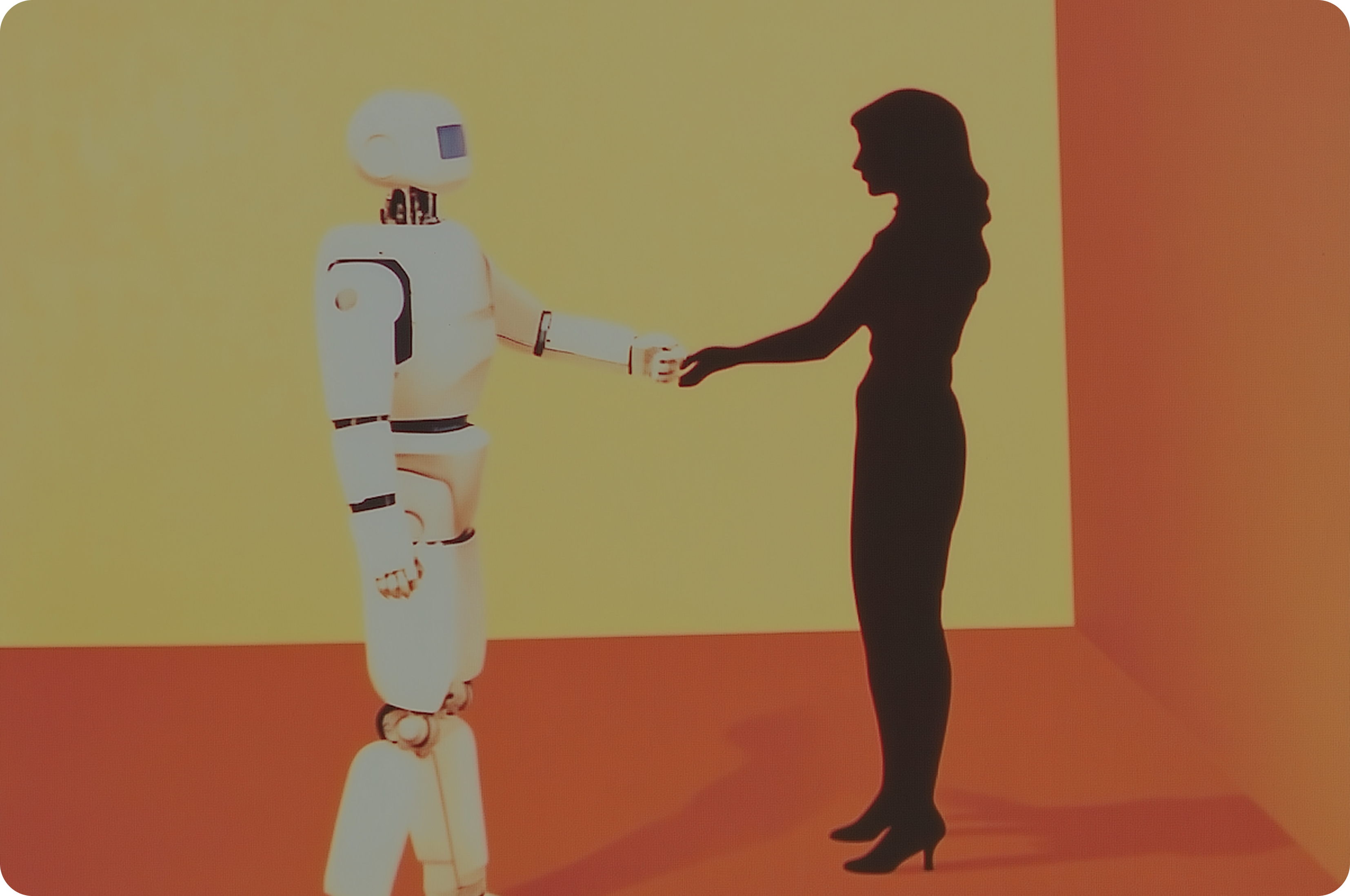 Robot and human handshake